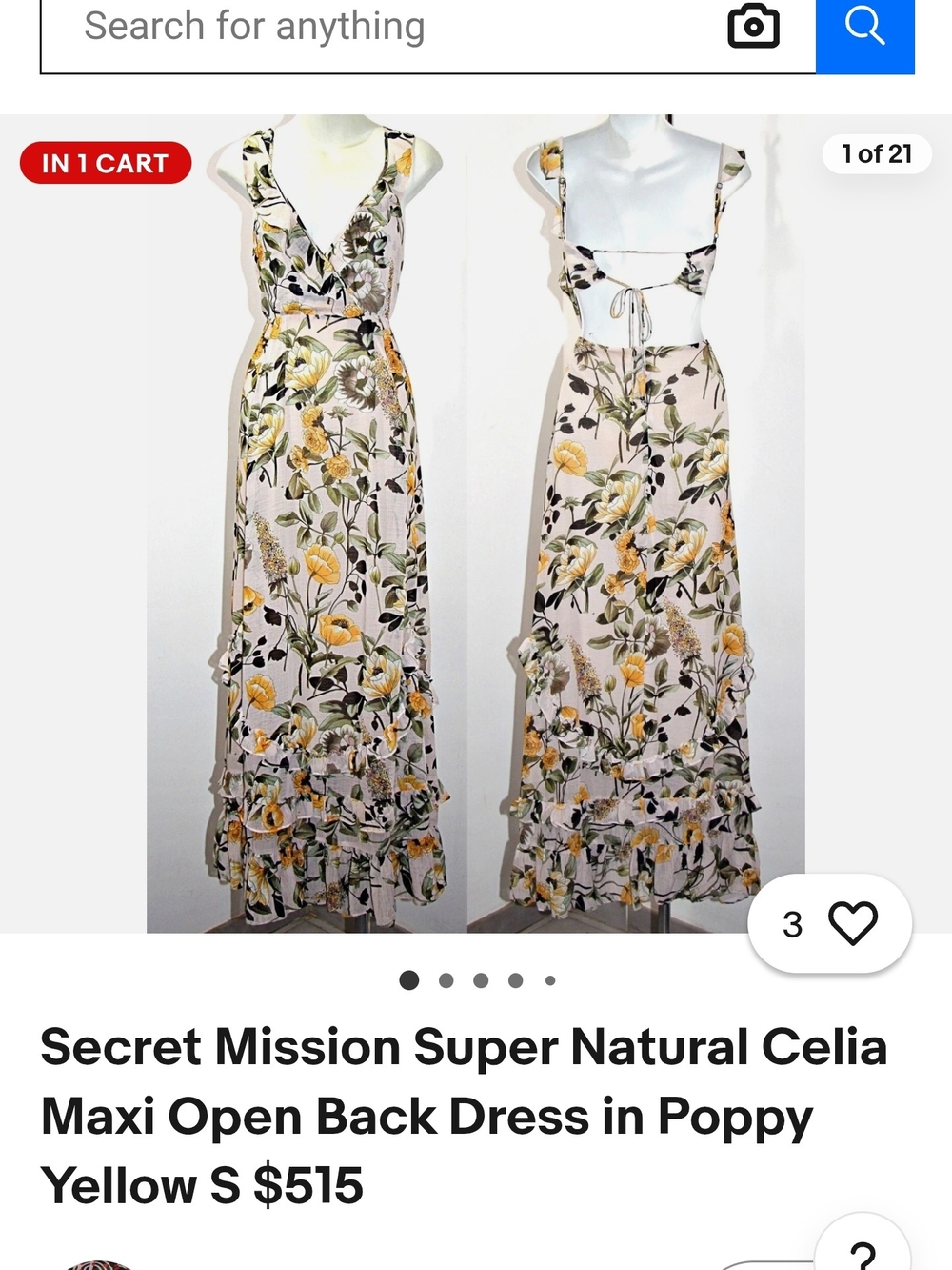 Celia Floral Maxi Dress in Poppy Yellow